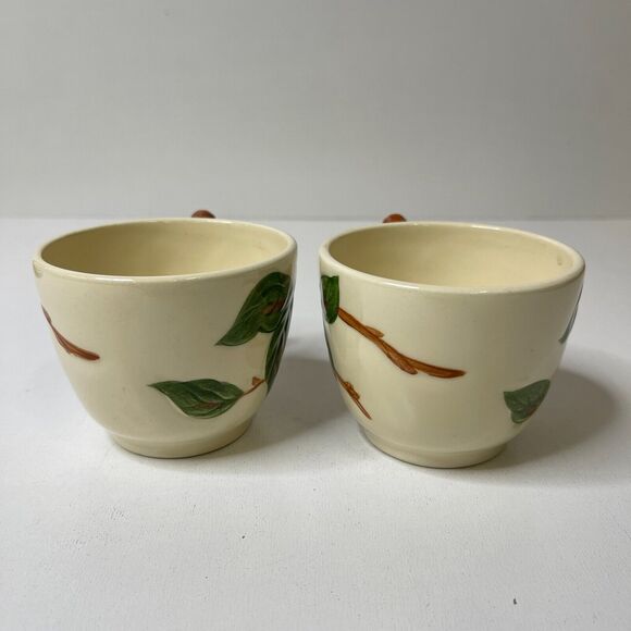 Vintage Franciscan Apple Set of 2 Coffe Tea Cups & 2 Saucers Plates USA Made - Picture 5 of 13